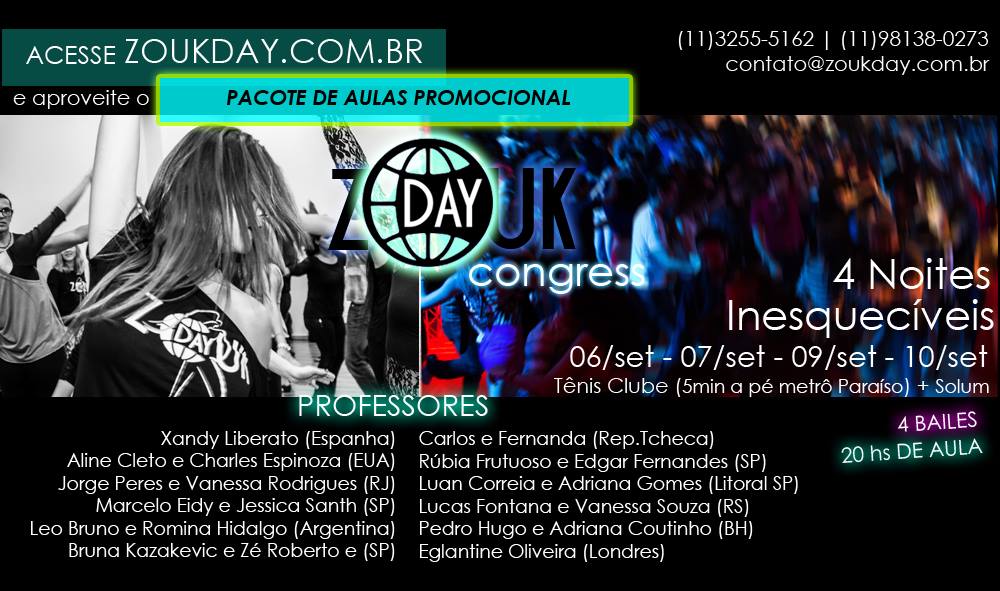 Zouk Day Congress (Bailes e Aulas)
