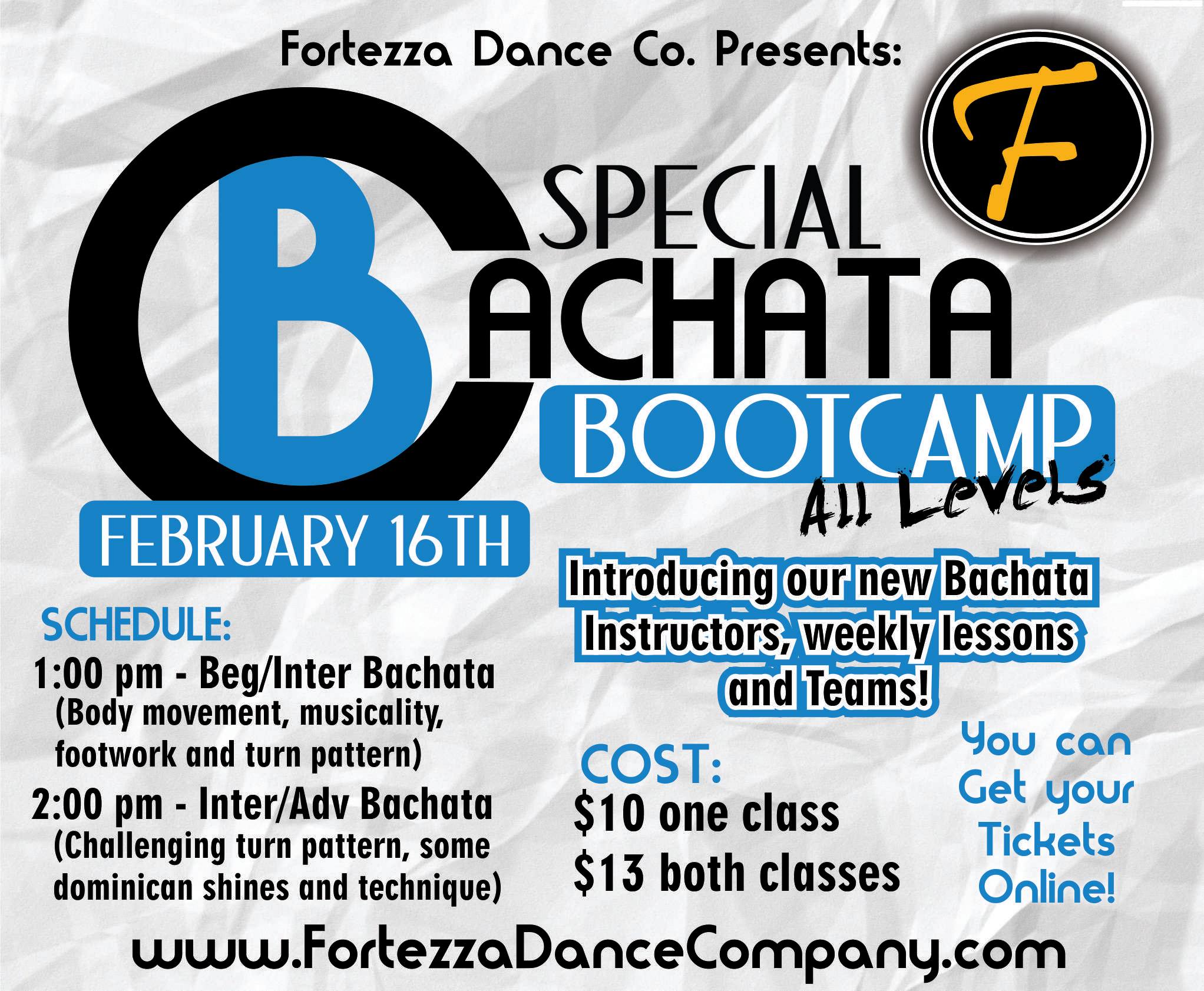 Special Bachata Bootcamp with Fortezza Dance Co.