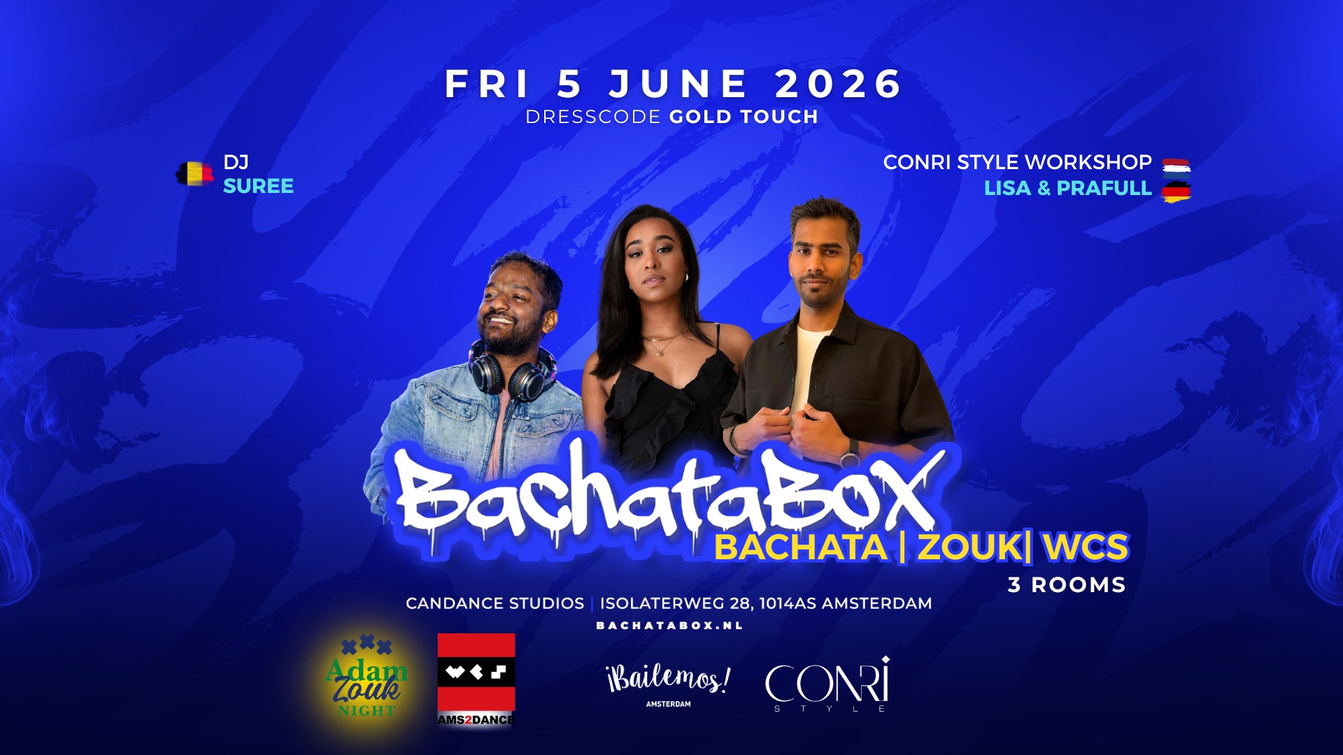 BachataBox 5 June - 3 AREAS (Bachata, Zouk, WCS)