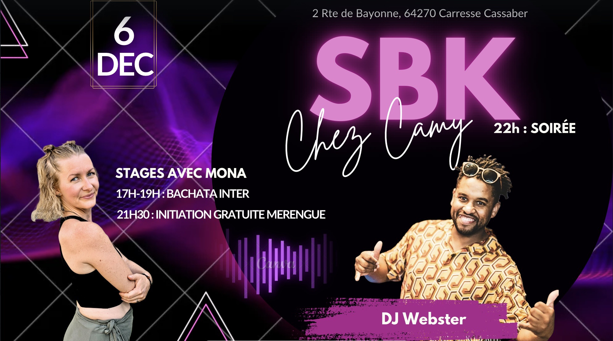 Stages Bachata & Soirée SBK Chez Camy