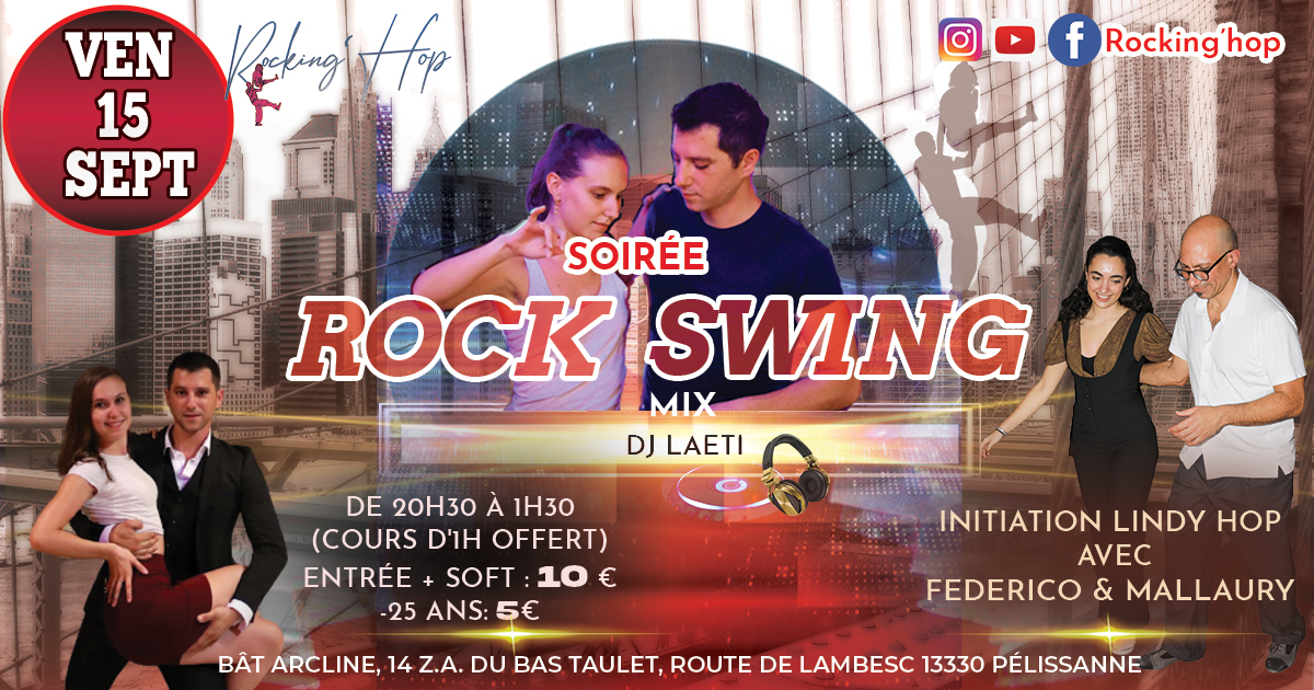Soirée mensuelle ROCK-SWING de Rocking'hop!