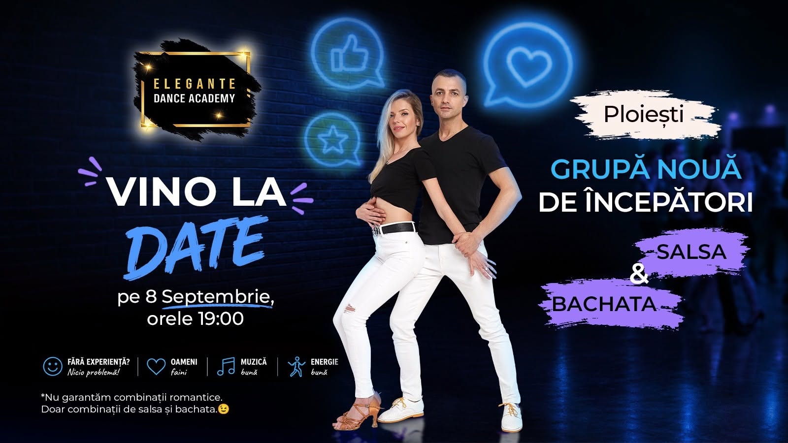 Vino să cunoști oameni faini în Ploiești - deschidem grupa nouă de începători Dansuri Latino