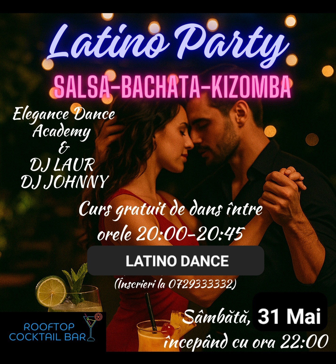 Latino Party - Dâmbovița Mall Terasa Rooftop Cocktail Bar by Elegante Dance Academy