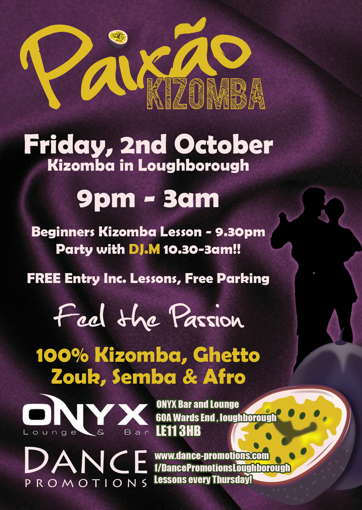Paixao Kizomba Launch Party FREE ENTRY Friday, 2nd October 2015