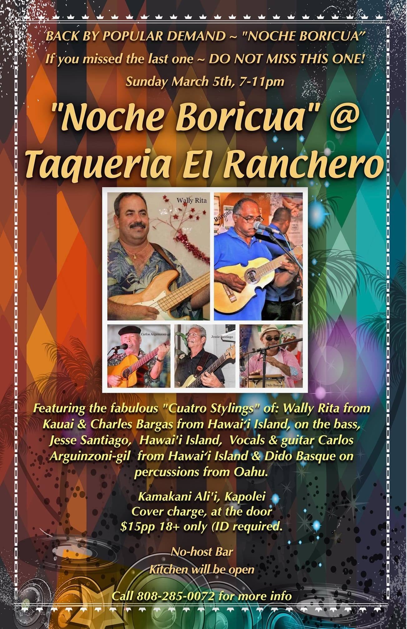 Noche Boricua @ Taqueria EL Ranchero