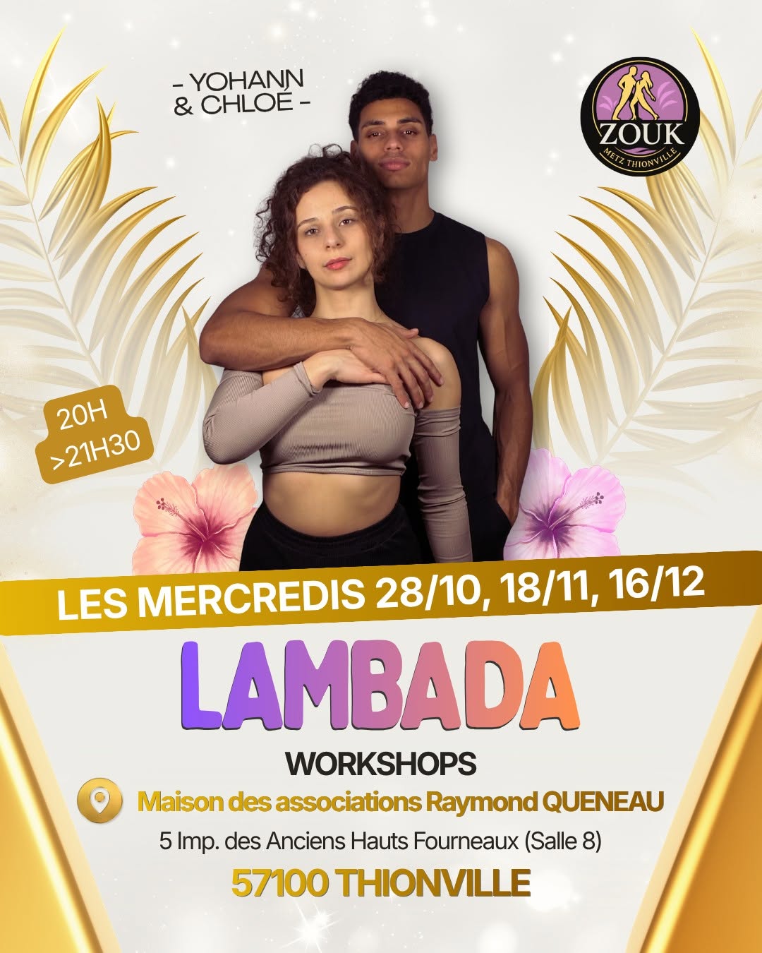 Stages de LAMBADA à Thionville avec Yohann&Chloé