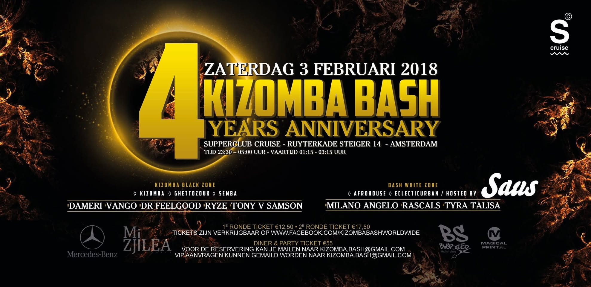 Kizomba Bash 4 Years Anniversary at Supperclub Cruise (UITVERKOCHT)