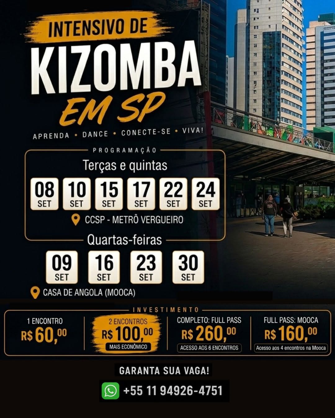 Intensivo de Kizomba em SP