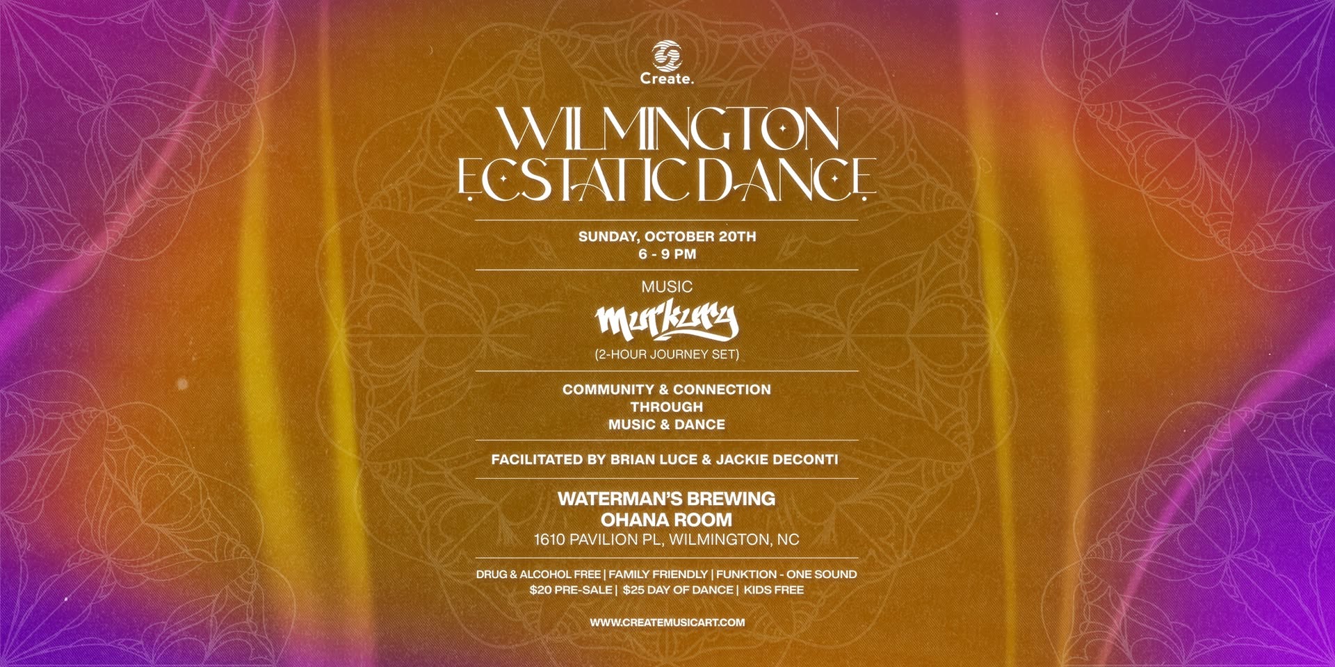 Wilmington Ecstatic Dance Ft. Murkury @ Waterman's Brewing (Ohana Room)