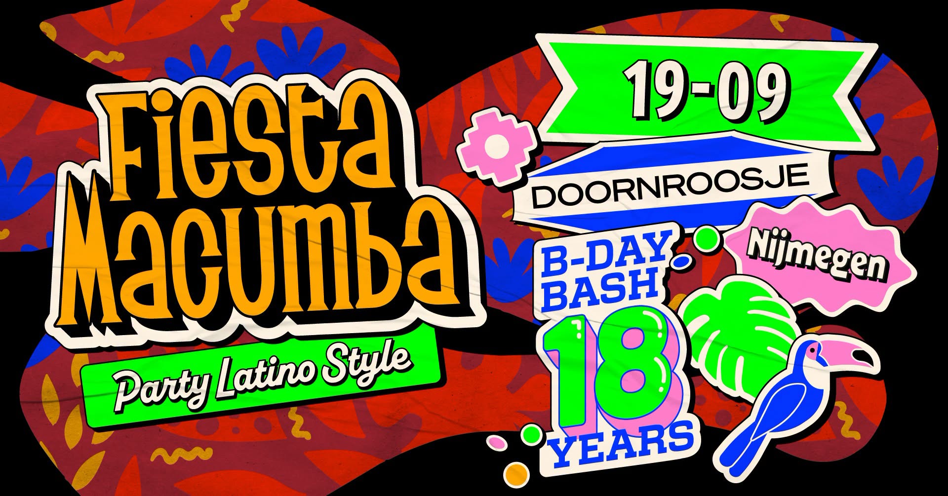 Fiesta Macumba B-Day Bash 🎂 Doornroosje Nijmegen