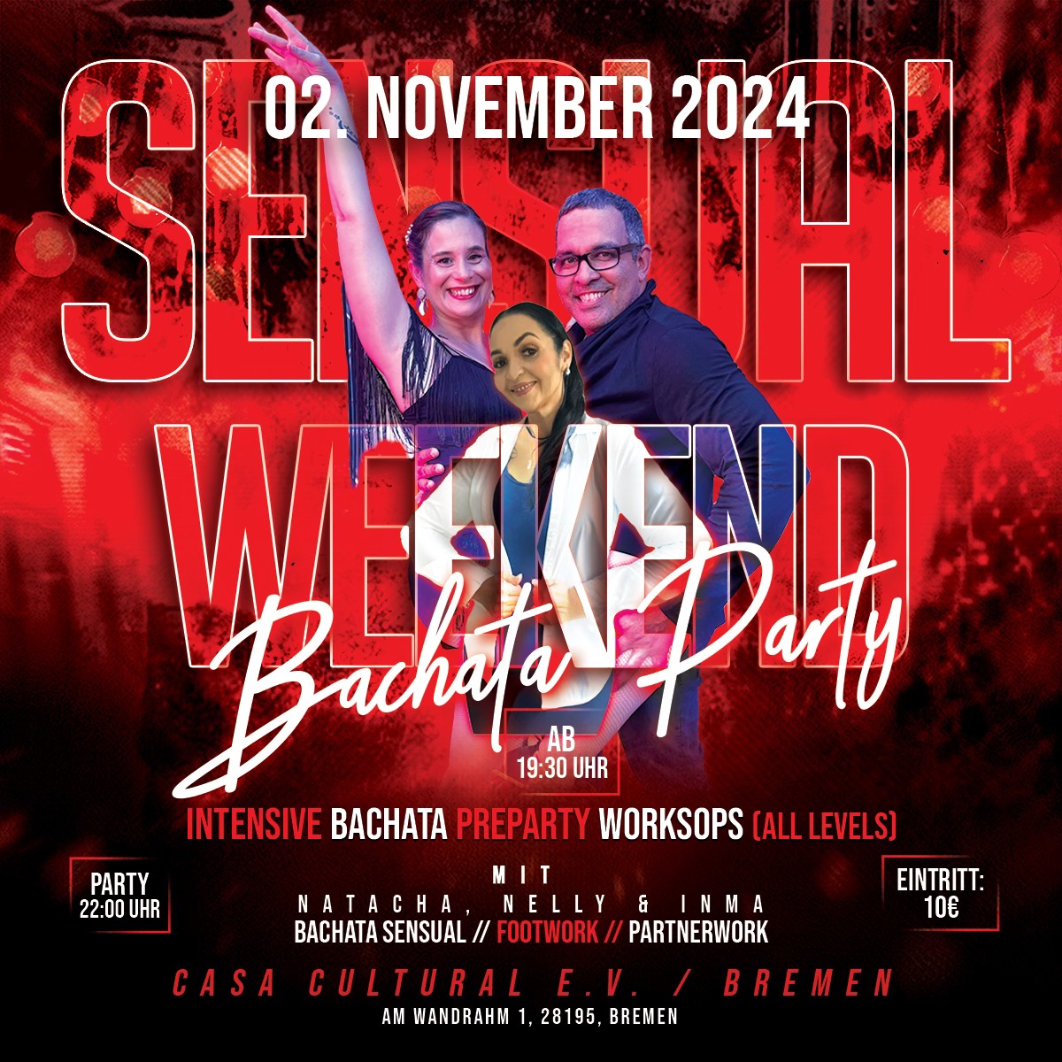 ❤️Sensual Weekend Workshop & Bachata Party ‼️‼️