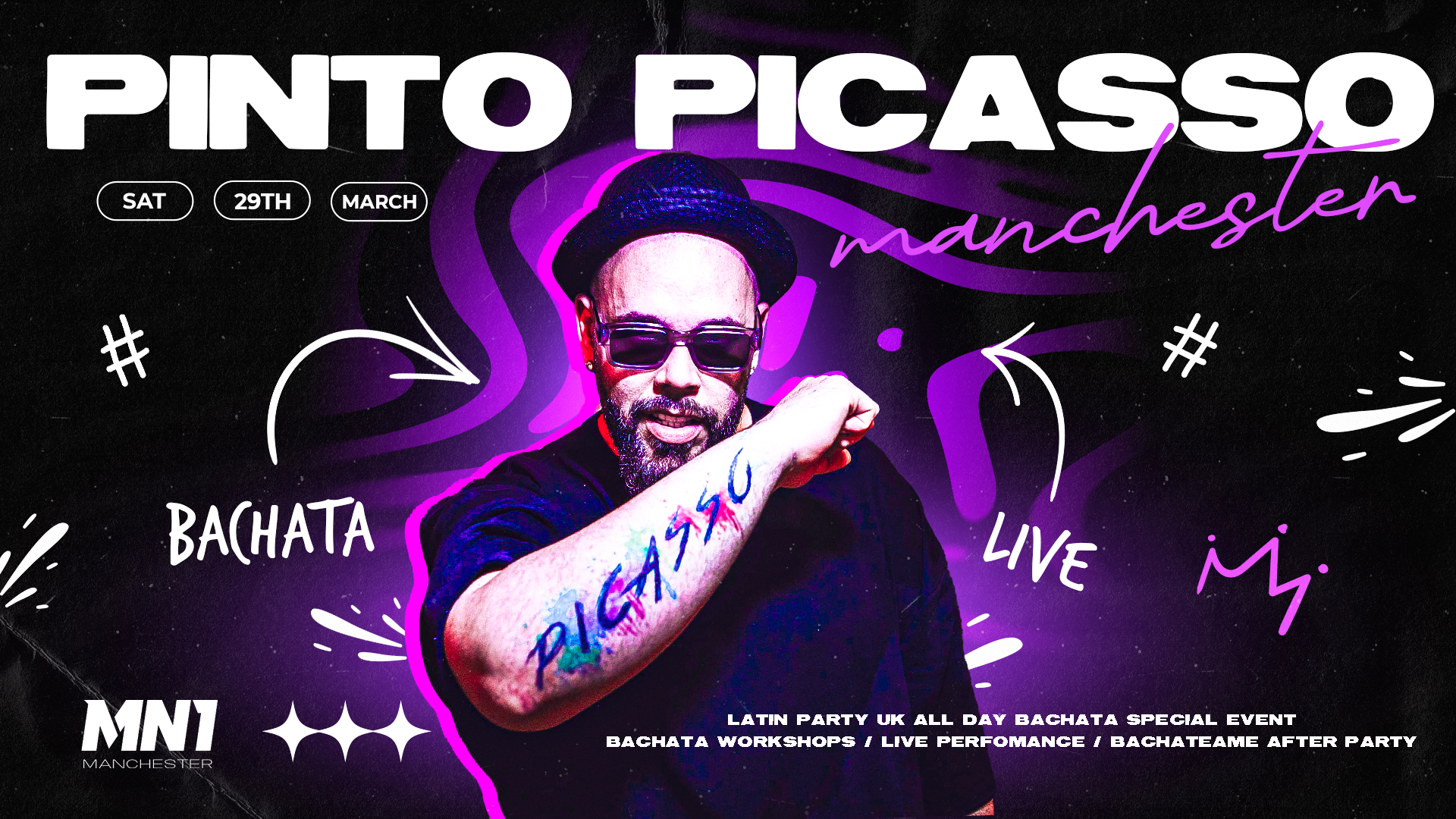 Pinto Picasso Manchester: Bachata All-Dayer Saturday 29th March