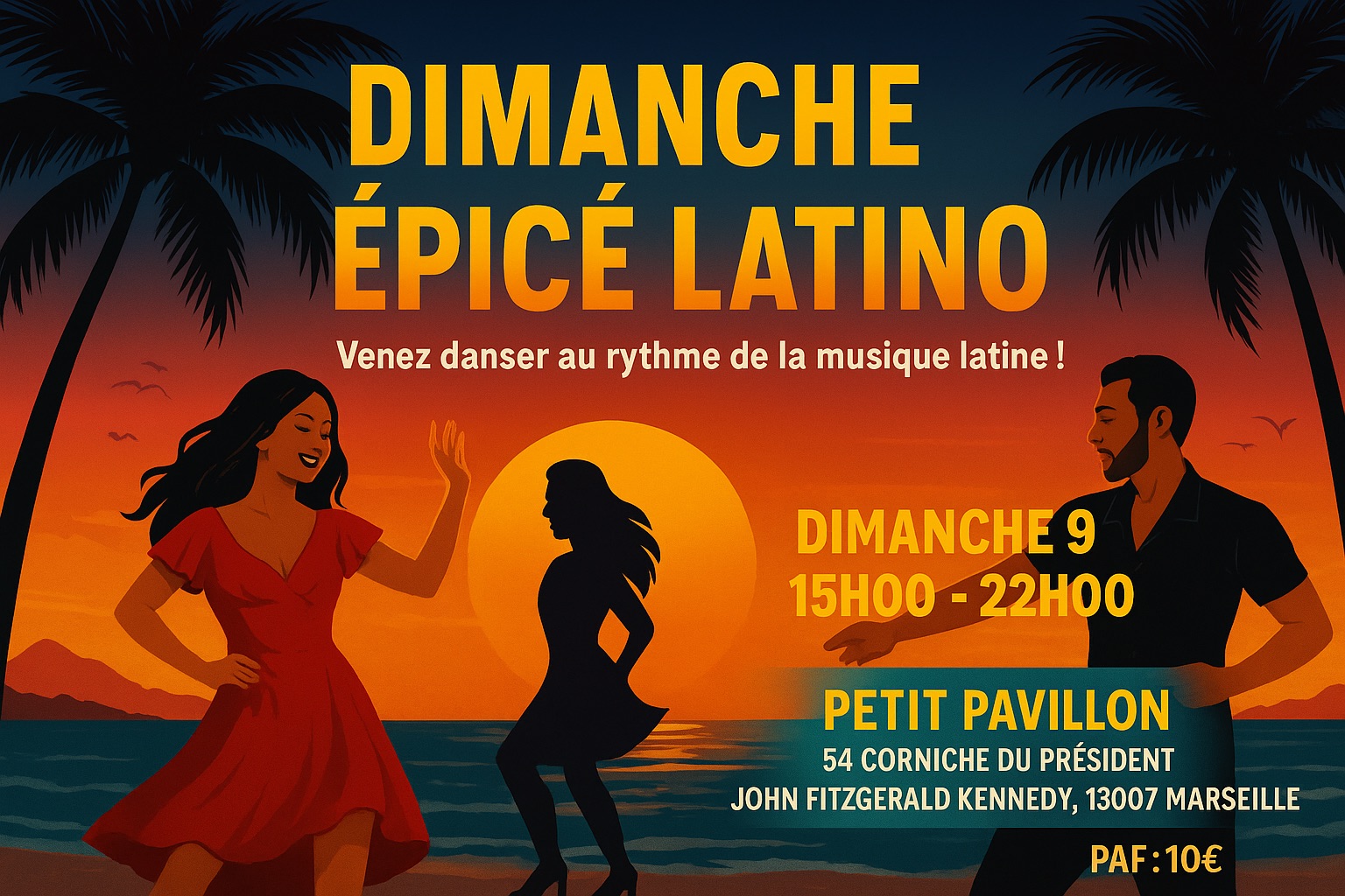 Dance au couché du soleil Salsa bachata merengue reggaeton y Más DimiCuba SALSAPMM