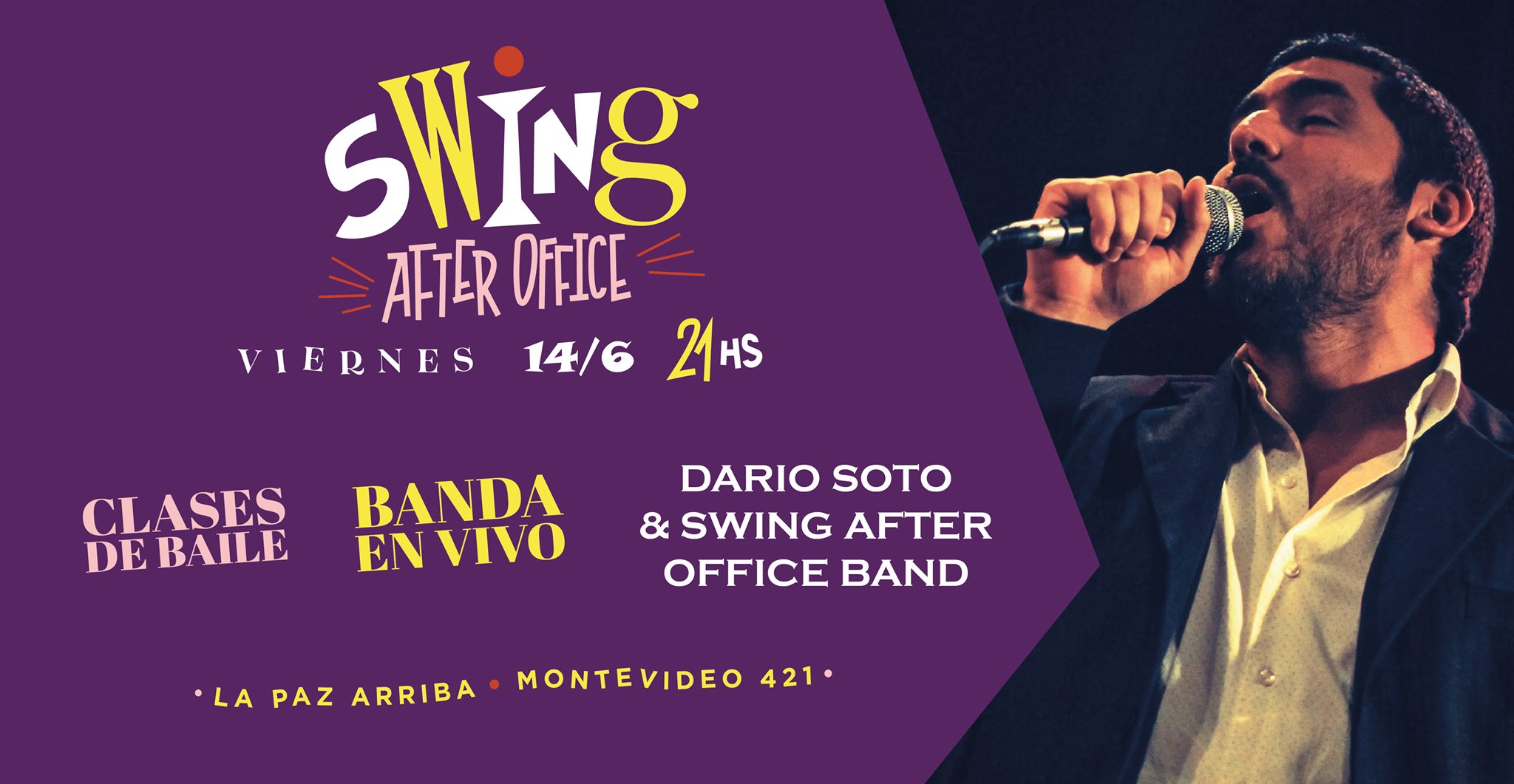 Viernes 14 6: Darío Soto & la SAO Band, Clase, Baile & DJ