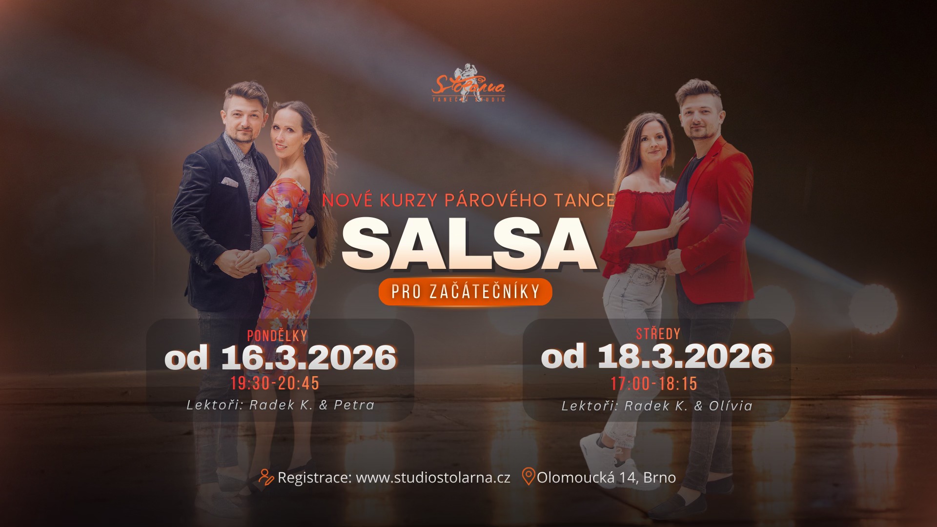 Nové kurzy tance SALSA pro úplné začátečníky