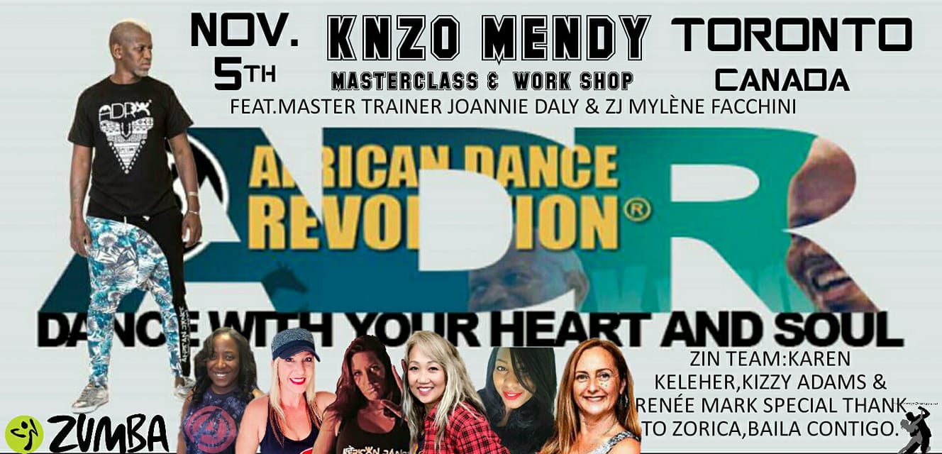 ADR creator KNZO & Toronto Zumba Crew Masters' Class + Afrobeats Workshop