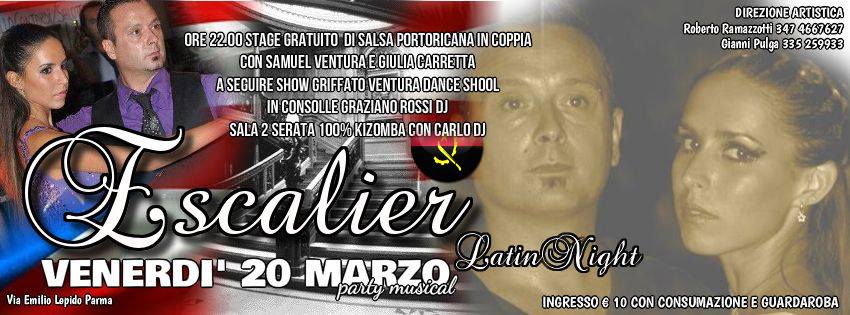 ESCALIER LATINO- VENERDI 20 MARZO