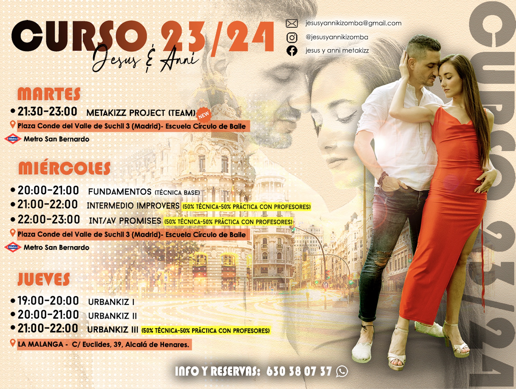 ๐ฅ CLASES KIZOMBA URBANKIZ SEMANALES EN MADRID CON JESUS Y ANNI โ๏ธ