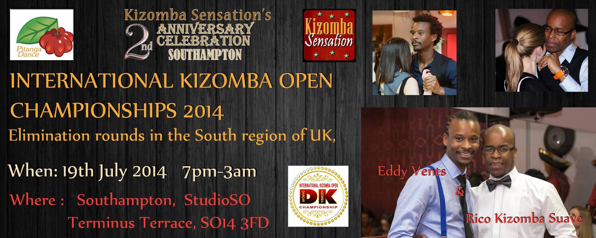 **Kizomba Sensation's 2nd Anniversary Celebration 19 July 2014 Southampton **INTERNATIONAL KIZOMBA OPEN CHAMPIONSHIPS 2014 Elimination round