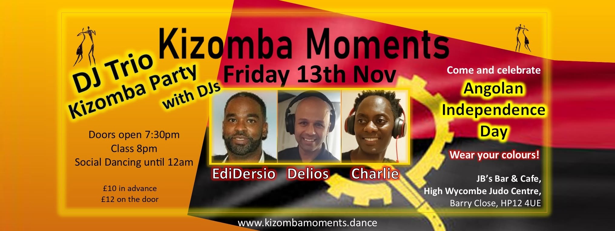 KIZOMBA MOMENTS PARTY - WITH DJ TRIO - EdiDersio, Delios & Charlie