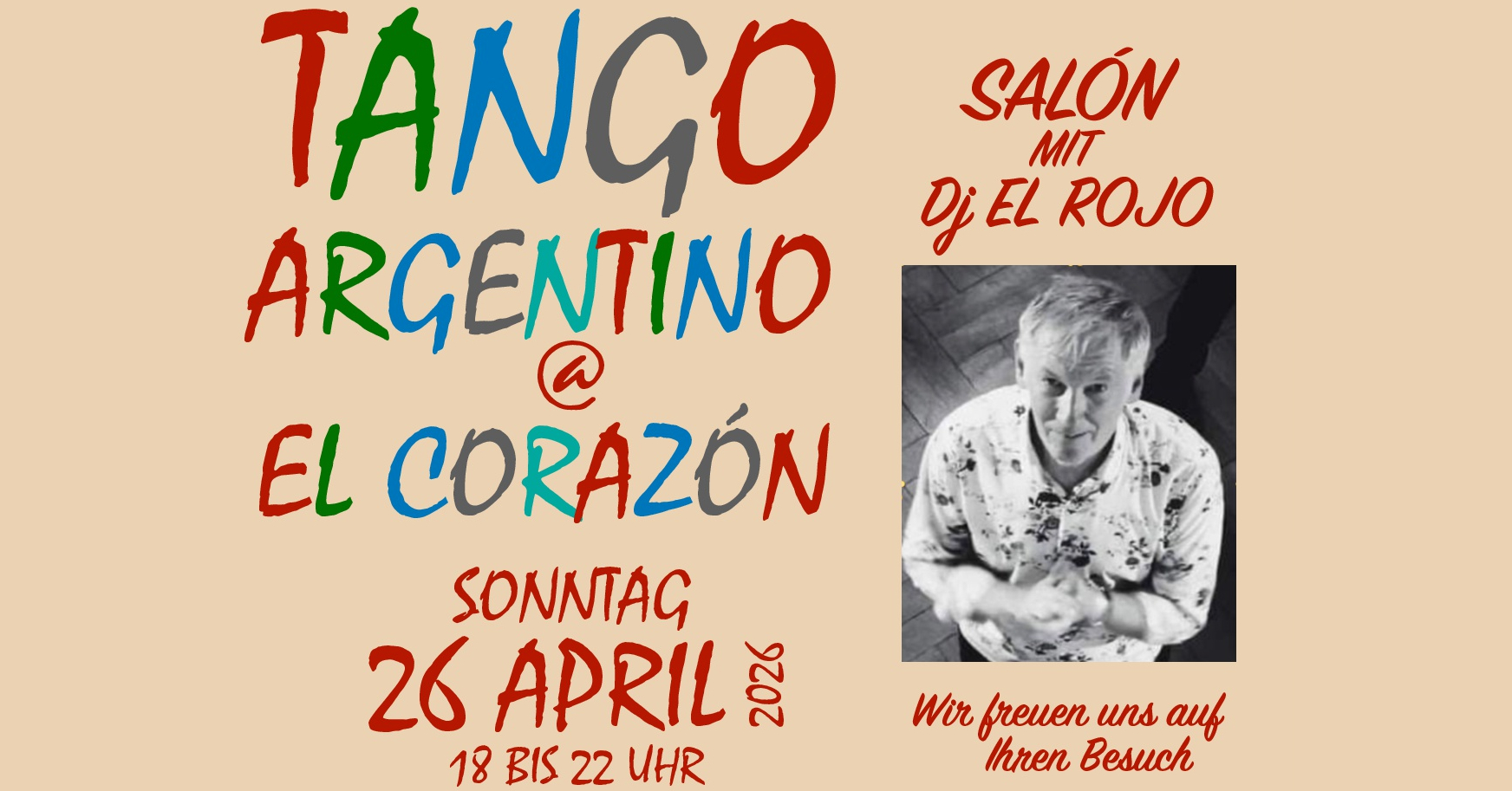 Sonntagsmilonga 26.04.2026 - DJ El Rojo (Matthias Jasper)