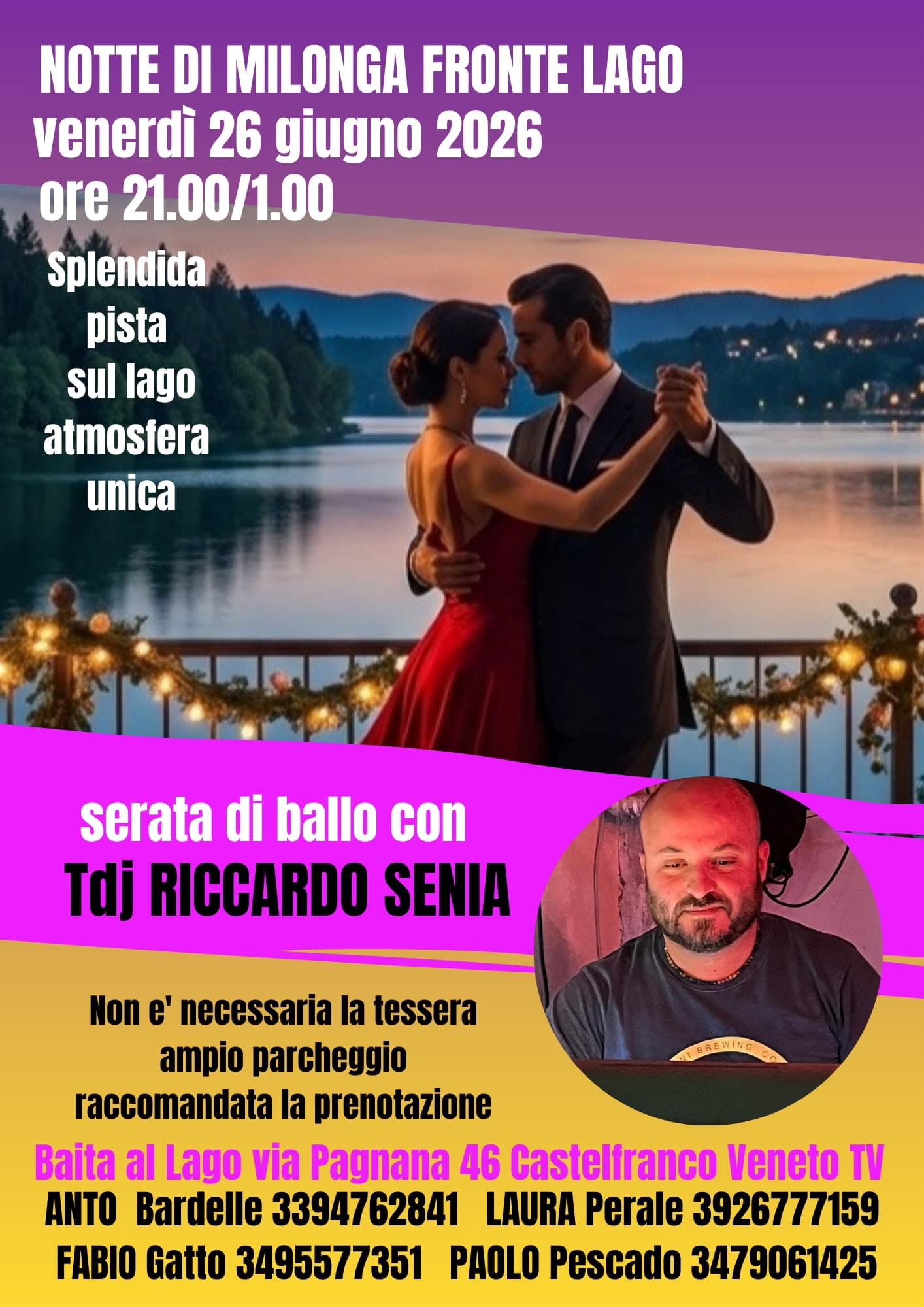 Notte di Milonga Fronte Lago - Tdj Riccardo Senia
