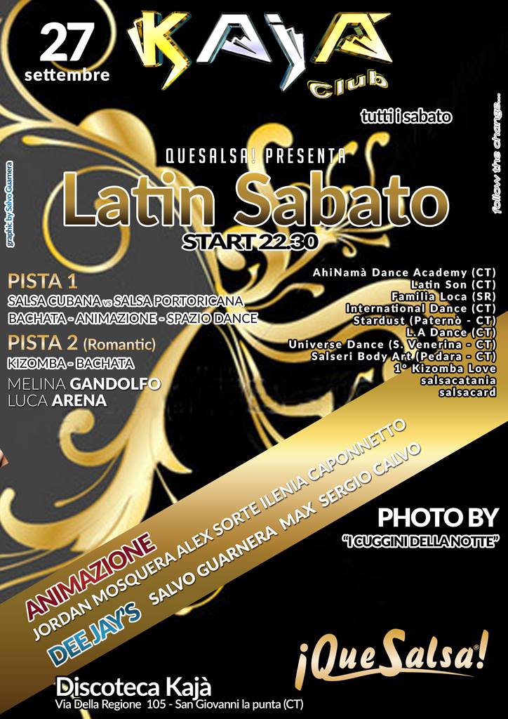 KAJA' Sabato Salsero Lista: Sebastien Rose