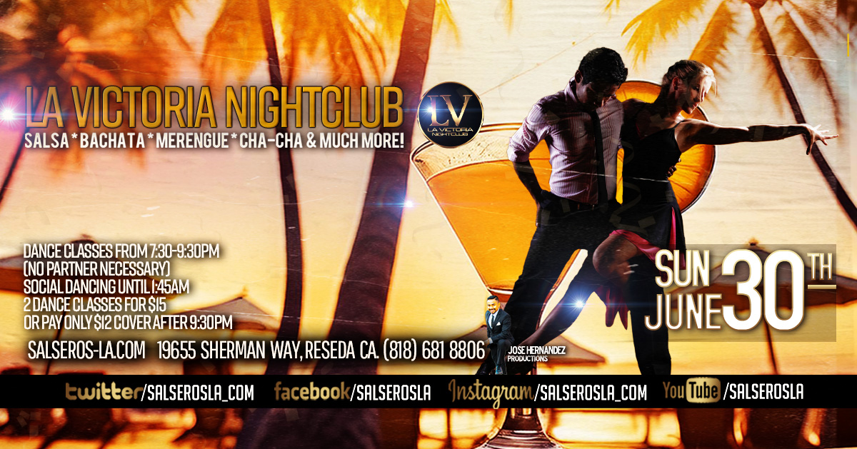Salsa and Bachata Sunday at La Victoria Nightclub, dance classes and dancing