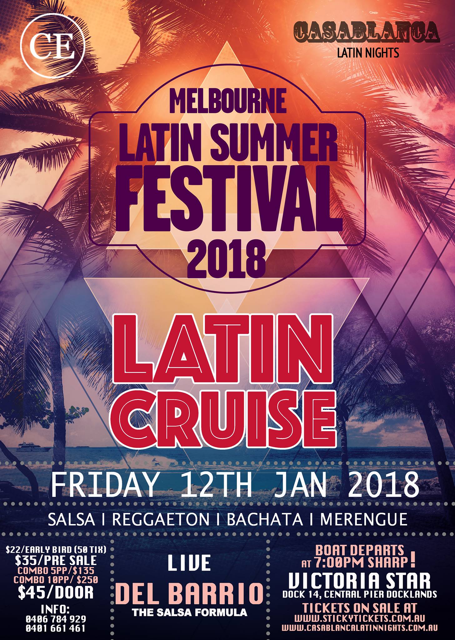Melbourne Latin Summer Festival Cruise - Live "Del Barrio" band