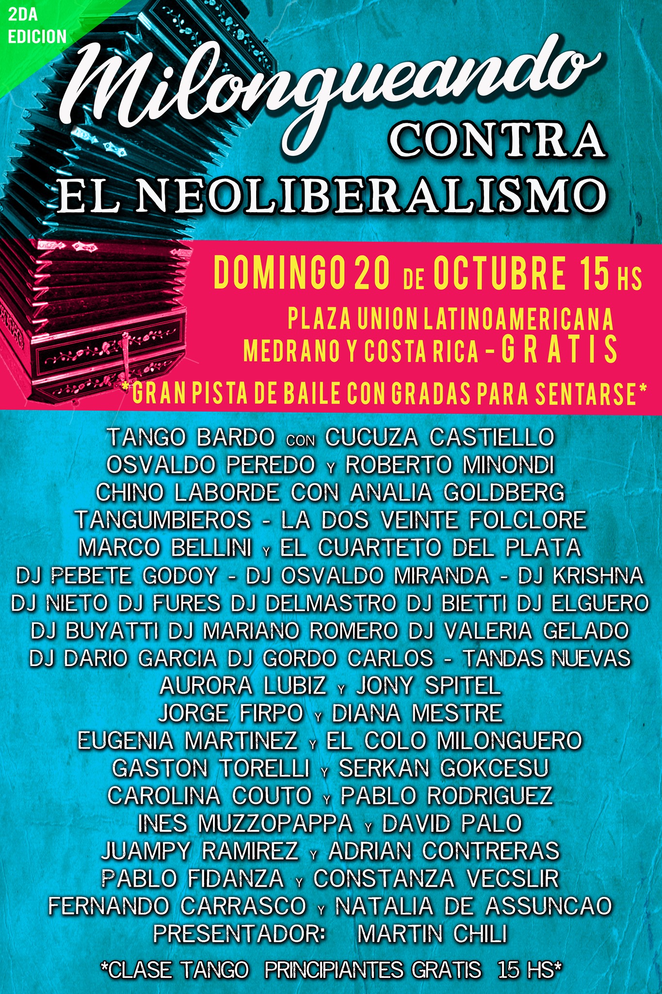 Milongueando contra el Neoliberalismo - Domingo 20 octubre 15hs