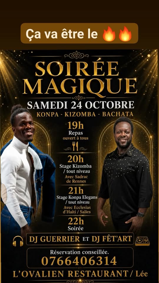 SOIRÉE MAGIQUE KIZOMBA - KOMPA - BACHATA