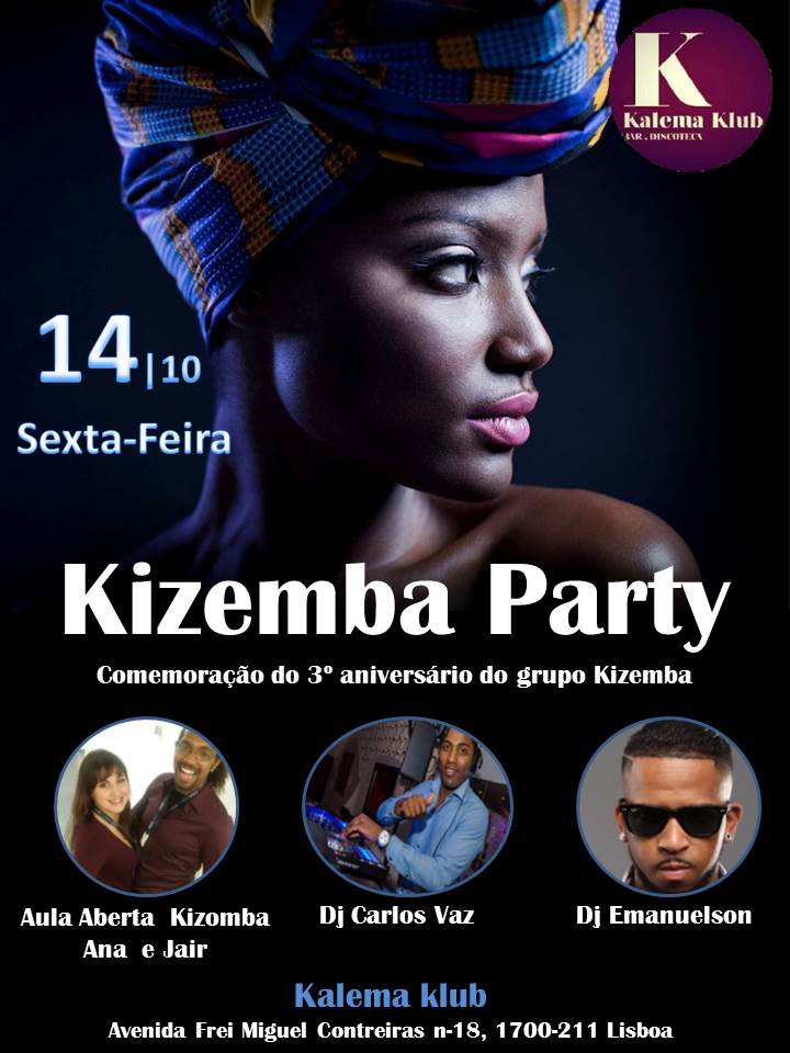 Kalema e kizemba events apresentam: kizomba night o aniversário kizemba