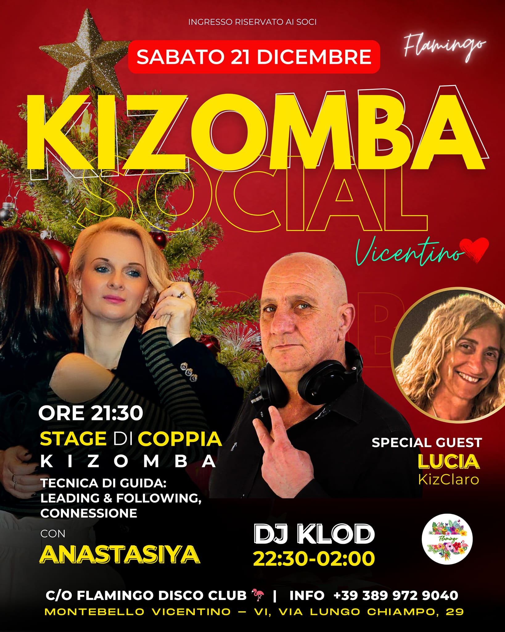 Kizomba Social Vicentino โค๏ธ con Dj Klod & Anastasiya โข Christmas Edition ๐
