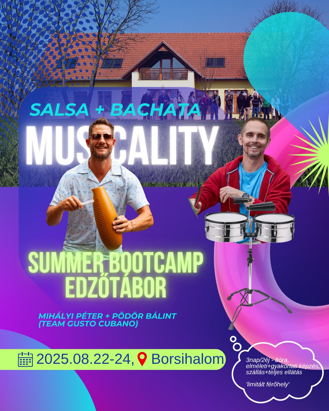 Salsa+Bachata Musicality (zeneiség-zeneértelmezés), 8-órás intenzív edzőtábor, kezdőknek haladóknak!