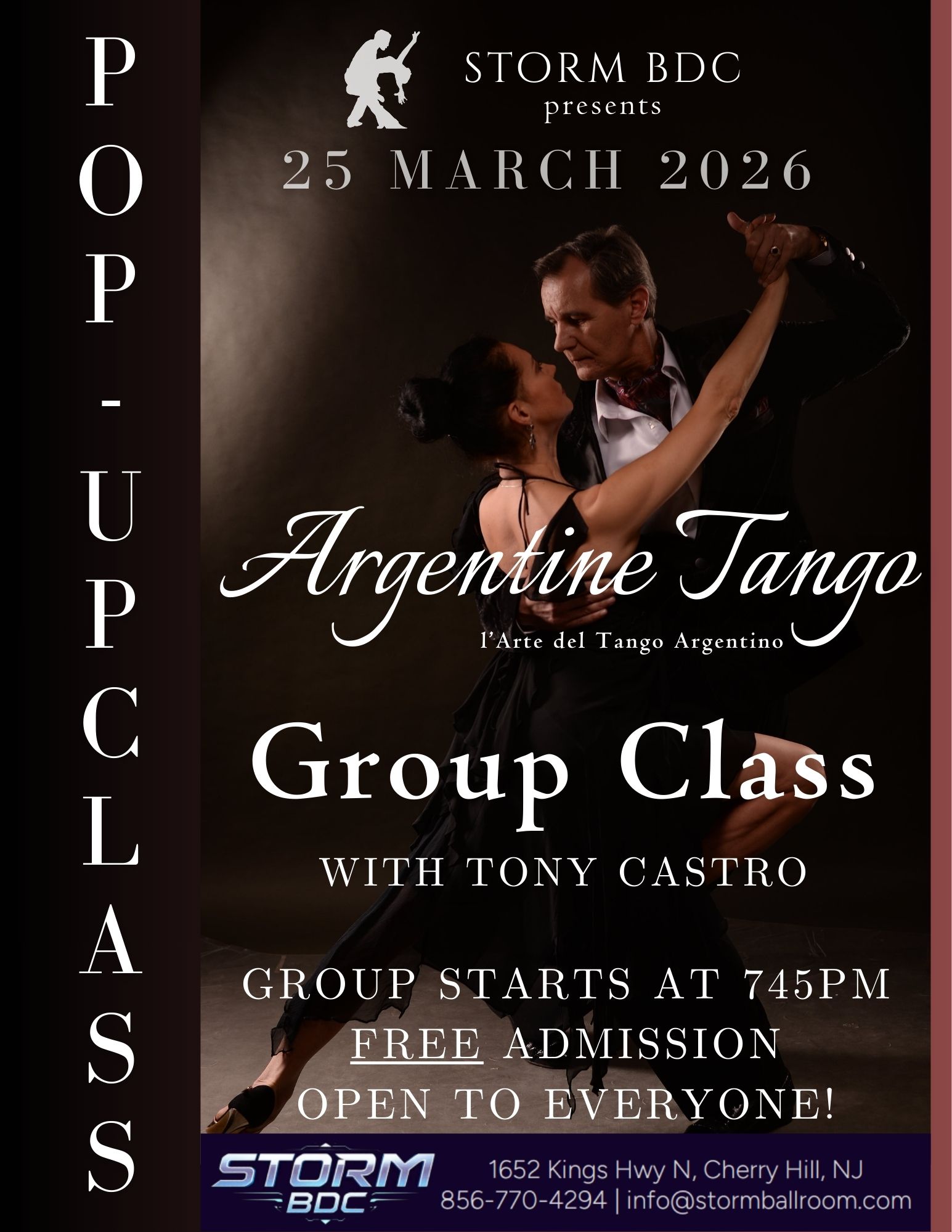 FREE Argentine Tango Pop-Up Class with Tony Castro