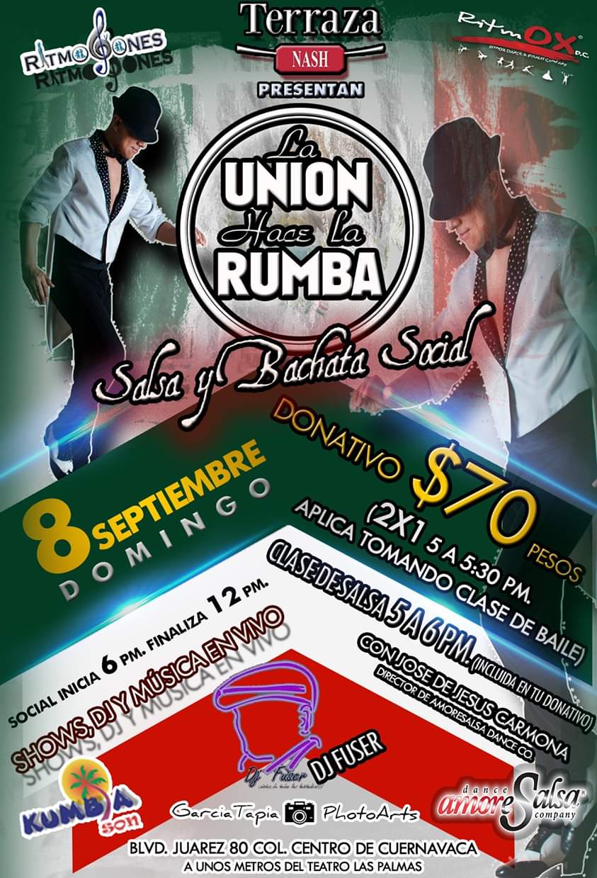 La Unión Hace La Rumba Salsa Y Bachata Social De Septiembre