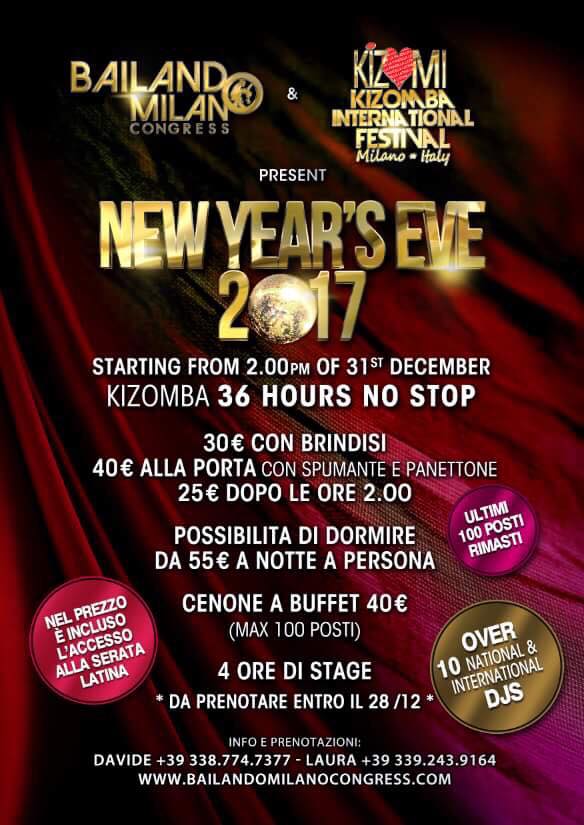 New Year's Event By Kizmi Kizomba Milano Capodanno