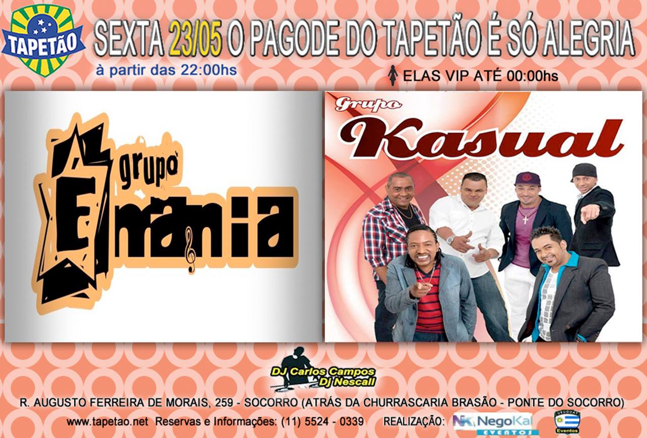 Sexta dia 23 5 Pagode do Tapetão é só Alegria