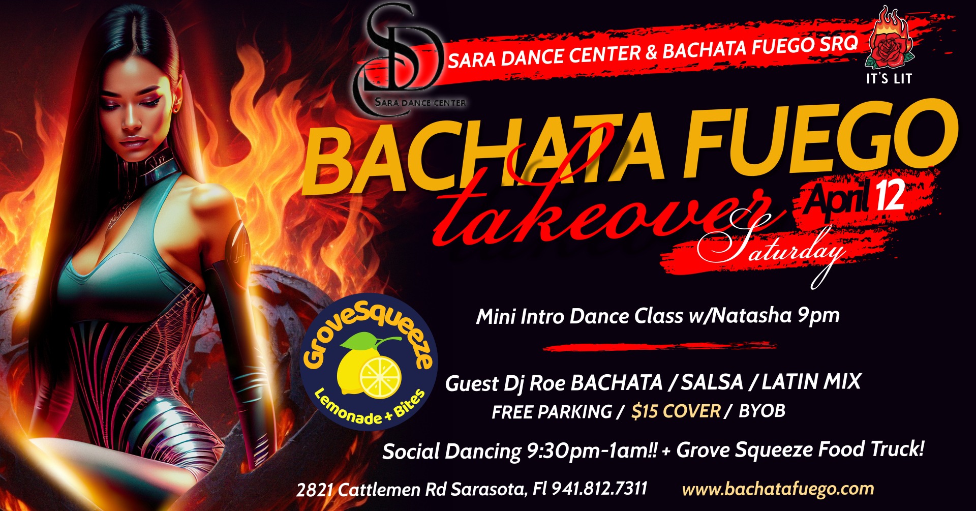 Bachata Fuego Takeover April 12 - Dance & Chill