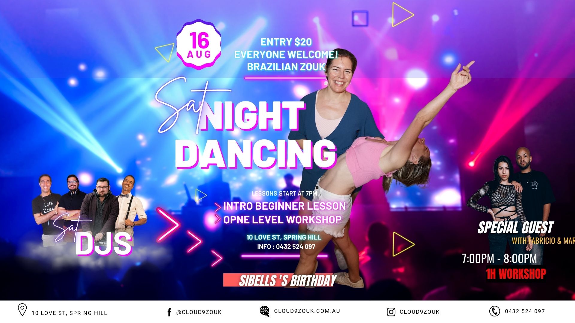 Cloud 9 Zouk Dance Party Sibell's Birthday Edition 2025