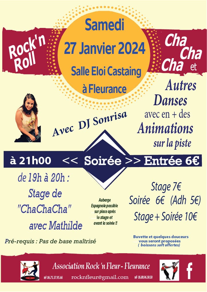 Soirée dansante Rock'n Roll, ChaChaCha et Autres Danses