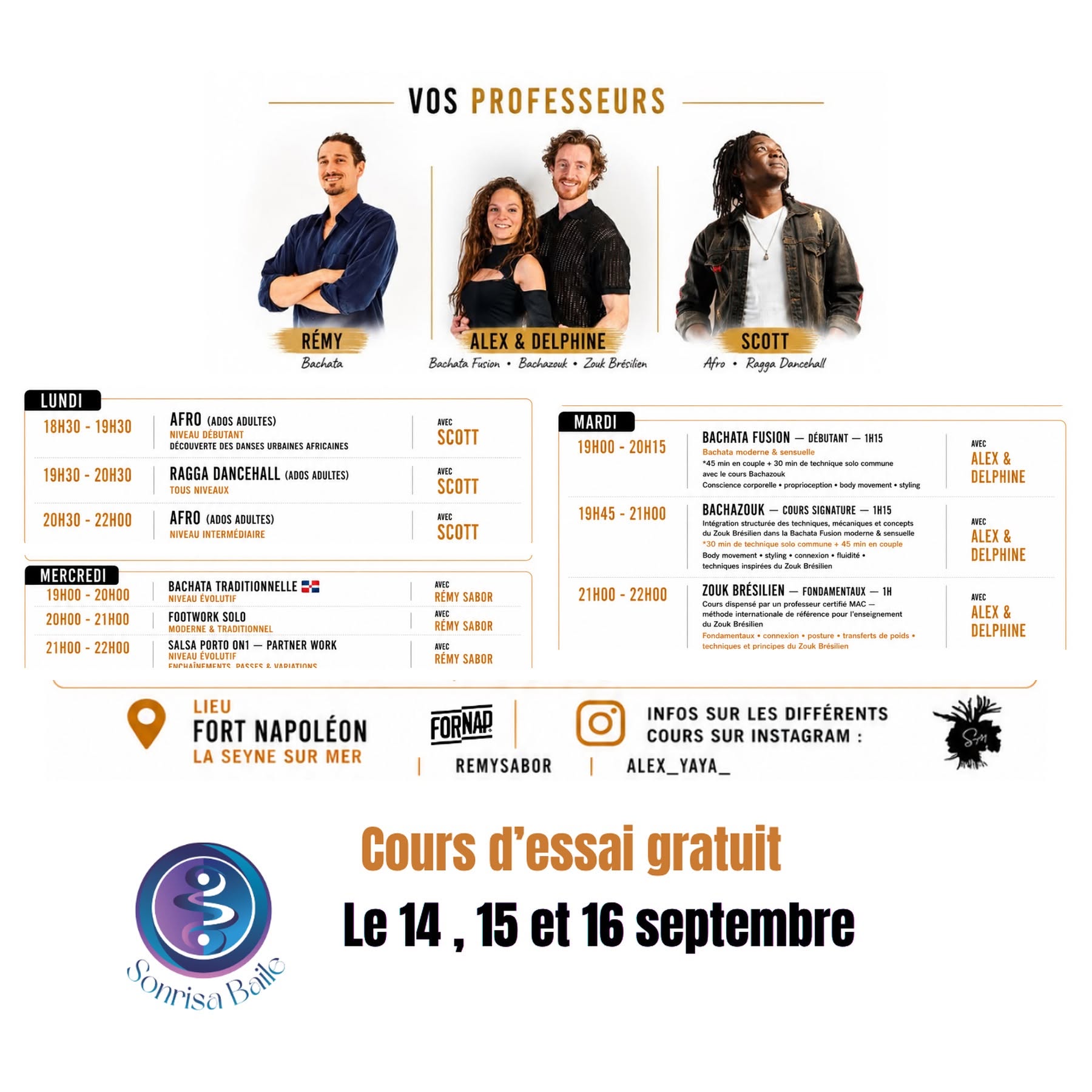 PORTES OUVERTES DANSE • 14, 15 & 16 SEPTEMBRE • FORT NAPOLÉON 💃🕺