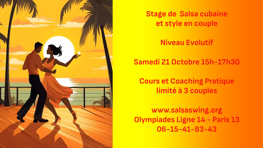 Stage de Salsa cubaine et estilo en couple à Paris