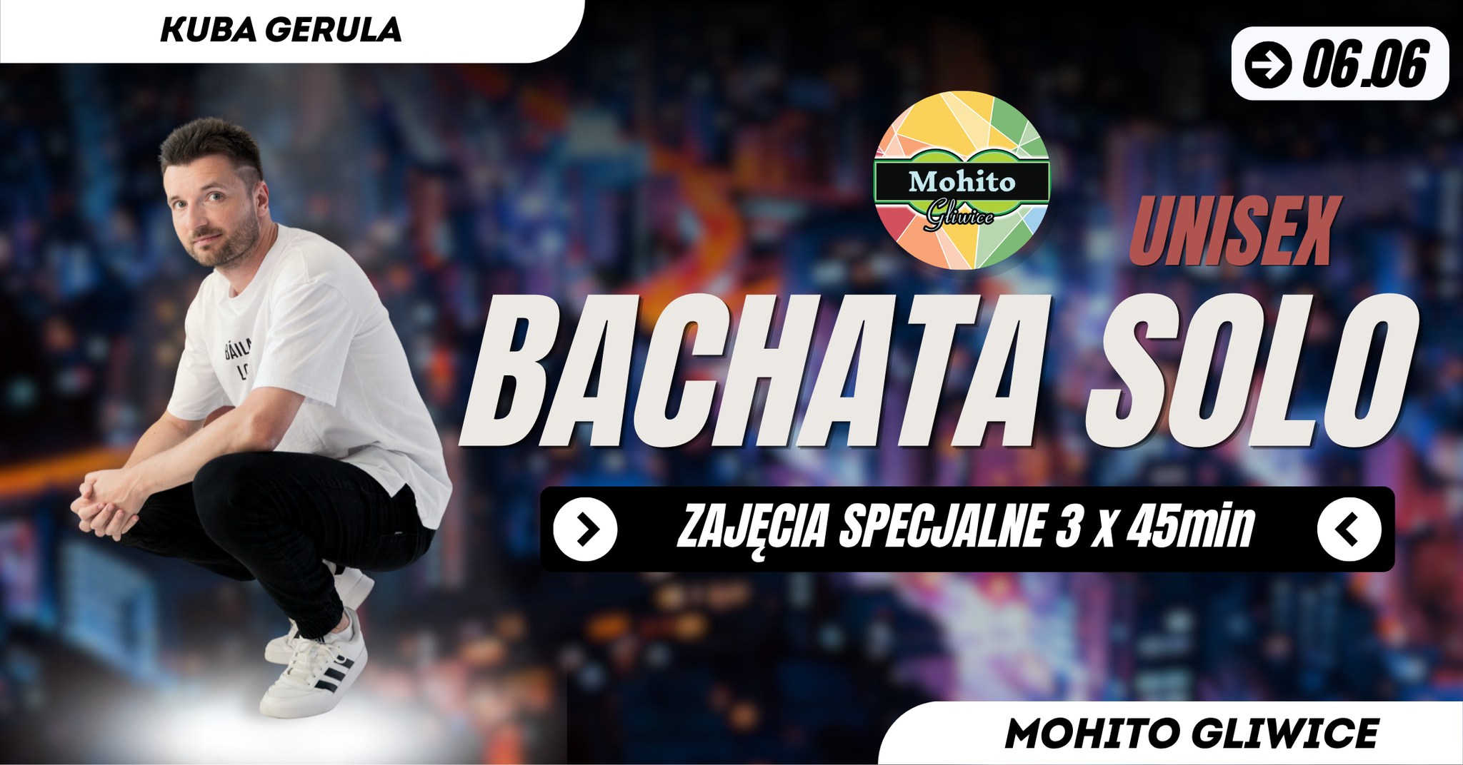 BACHATA SOLO UNISEX Z KUBĄ - ZAJĘCIA SPECJALNE 6.06