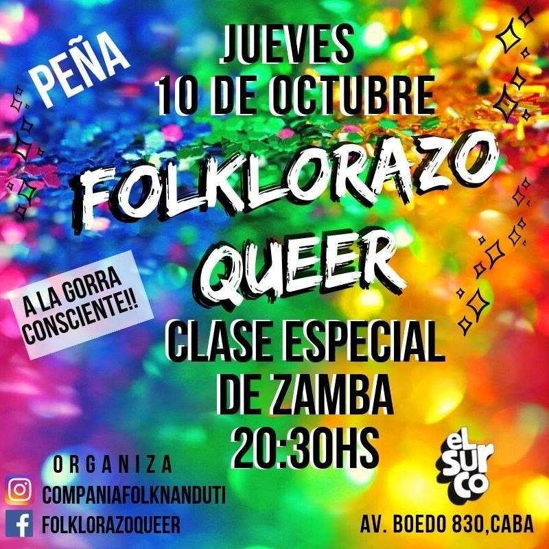 Peña Folklorazo Queer - Jueves 10 10 -