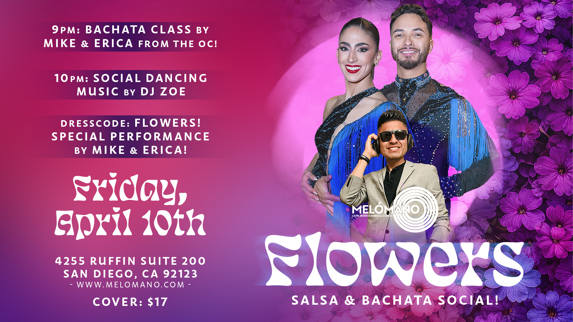 Flowers Salsa & Bachata Social! 4 10
