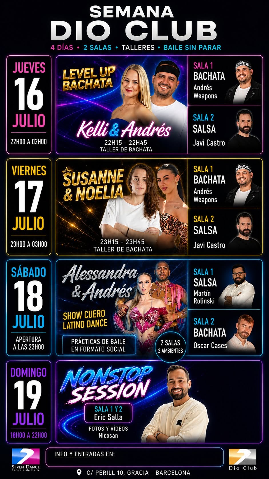 Dio Club Barcelona Semana de Baile Social (16 19 de julio)