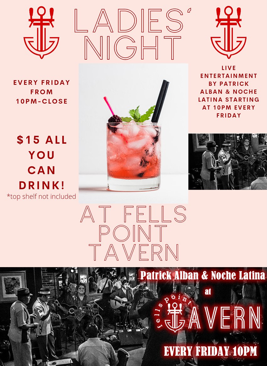 Ladies Night! Every Friday Night $15 All you can drink!