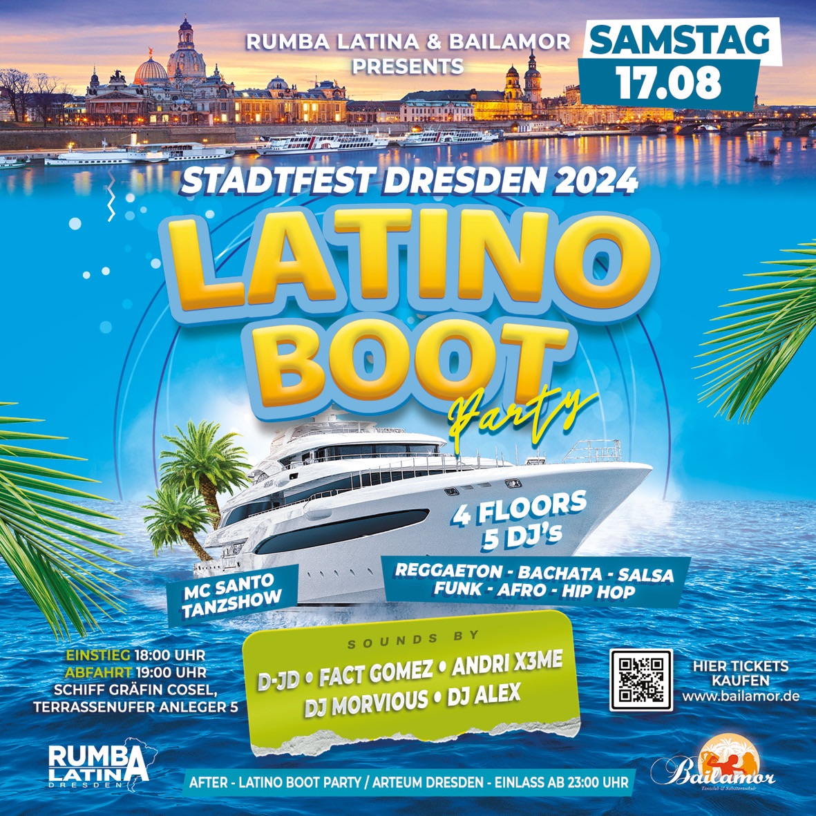 STADTFEST LATINO-PARTYBOOT DRESDEN 17.08.24
