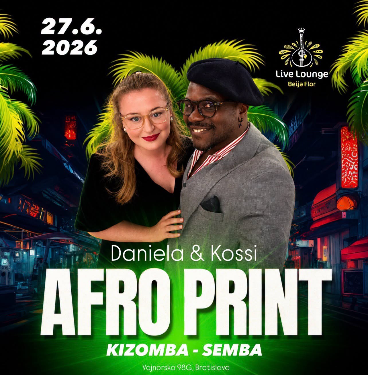 Afro print special kizomba with Kossi & Daniela